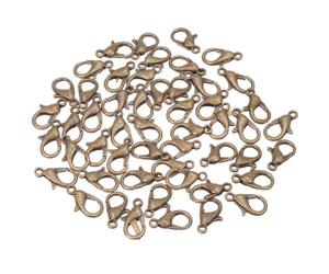 ME TOO 50 Pcs Fermoirs Mousquetons Boucles Pour Bracelet Bijoux Métal Chaîne 12mmX7mm Bronze