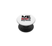 Me VS Myself Rivalry Competition Quotes Graphic PopSockets PopGrip Adhésif