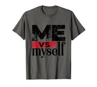 Me VS Myself Rivalry Competition Quotes Graphic T-Shirt