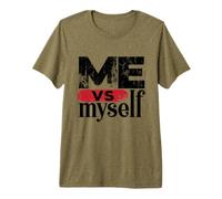Me VS Myself Rivalry Competition Quotes Graphic T-Shirt Haut de Gamme