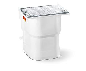 MEA 51900435 Courette d'aération avec Grille Maille 30/10, Blanc, 420mm Hauteur, 420mm Longueur, 250mm Largeur