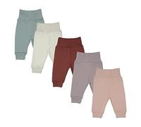 MEA BABY Pantalon bébé Unisexe 100% Coton, Lot de 5, Pantalon Bouffant à Enfiler pour garçons et Filles (62, filles3)