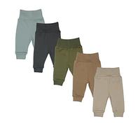 MEA BABY Pantalon bébé Unisexe 100% Coton, Lot de 5, Pantalon Bouffant à Enfiler pour garçons et Filles (86, garçons3)