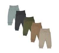 MEA BABY Pantalon bébé Unisexe 100% Coton, Lot de 5, Pantalon Bouffant à Enfiler pour garçons et Filles (56, garçons3)