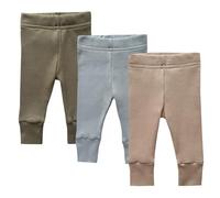 MEA BABY Pantalon bébé Unisexe, Lot de 3, Pantalon Bouffant Long en Coton, à Enfiler (80, mélange de Couleurs)