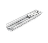 MEA Caniveau Extérieur Décoratif DECOSTONE 1 m - Tôle Perforée en Acier Galvanisé - Évacuation des Eaux de Ruissellement ou Passage de Câbles - Passage Piéton - Largeur utile 10 cm