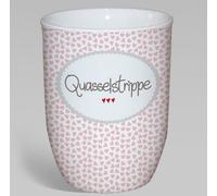 Mea Living Henkel Gobelet 500ml Dicton Quasselstrippe Tasse Rose Cœurs Blanc