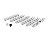 MEA Pack de 6 : Système de Drainage décoratif DECOSTONE avec tôle perforée en Acier galvanisé Passage piéton - larg.utile 100mm- pour l'évacuation des eaux de ruissellement ou Le Passage de câbles