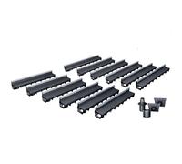 MEA Pack de caniveaux MEAPARK + grilles à fente en PE + profils inox E-BLADE L (010153088, Design avec des ouvertures rainurées pour donner une dynamique unique à votre installation, 12, 010153088)