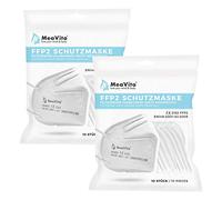 Mea Vita Masque FFP2, protection buccale et nez certifiée UE CE selon EN149:2001+A1:2009, bande élastique lot de 20