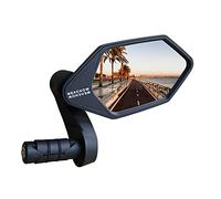 MEACHOW 2022 - Miroir de vélo avec extrémité de barre - Miroir en verre UHD de qualité automobile - Rétroviseurs sûrs, résistants aux rayures côté droit bleu ME-022RB