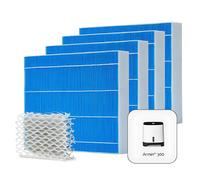 Meaco Armin® Pack 4x Tampons d'Évaporation & Silvertex® pour Armin 300ml - Compatible avec les humidificateurs, sans calcaire, antimicrobien, longue durée.