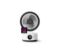 Meaco Fan Sefte® Circulateur d'air portable à batterie de 15,2 cm | 12 vitesses, ultra silencieux de 22 dB, ventilateur de bureau oscillant, rechargeable + télécommande, autonomie de 26 h, débit d'air