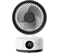 Ventilateur de table rechargeable Meaco MeacoFan Sefte 6, circulateur d'air portable silencieux pour maison et bureau, compact, blanc