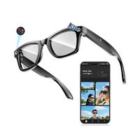 Meacode AI Smart Glasses - Assistant Vocal IA, Traduction, Appels Bluetooth, Capture HD (Lumière Bleue)