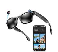 Meacode AI Smart Glasses - Assistant Vocal IA, Traduction, Appels Bluetooth, Capture HD (Lunettes de Soleil)