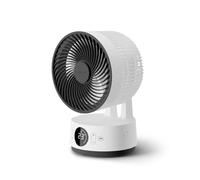 Ventilateur de table rechargeable Meaco MeacoFan Sefte 6, circulateur d'air portable silencieux pour maison et bureau, compact, blanc