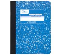 Mead Carnet de composition, carnet de comp, papier ligné large, 100 feuilles, 24,5 x 19,5 cm, mode, couleurs assorties, couleur sélectionnée peut varier, 1 livre (9918)