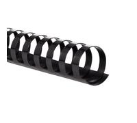 Mead CombBind 4000137 Lot de 125 spirales de reliure 2,5 cm Capacité 200 feuilles Noir