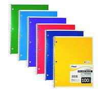 Mead Lot de 6 cahiers One Subject Rules, couleurs assorties, 100 feuilles