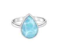 Meadows Bague solitaire en argent sterling 925 avec pierre précieuse, sertissage minimaliste, bijoux faits à la main R-12