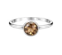 Meadows Pierre précieuse marquisée, bague bohème simple en argent sterling 925, bijoux faits à la main R-1965, 52 (16.6), Gemme, Quartz fumé