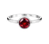 Meadows Pierre précieuse marquisée, bague bohème simple en argent sterling 925, bijoux faits à la main R-1965, 70 (22.3), Gemme, Grenat