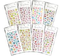 Meafeng Autocollants 3D pour Enfants 2 à 6 ans, 8 Feuilles kids stickers Plus de 360 Comprenant des Nuages de Cristal, Fleurs et Bien Plus