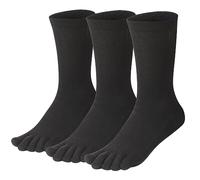 Meaiguo Chaussettes à bout pour femme pour la course à pied avec chaussettes athlétiques en coton, Noir/D2, 6-9