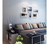MEAIHOME Rayures verticales simples modernes Rouleau de papier peint pour salon, chambre à coucher, gris argenté 1,73 pi l x 32,8 pi non collé