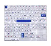 MEAKTSMI 125Keys Petits Keycaps Blue Keycaps Set Original Hauteur PBT Sublimations Thermiques Pour 60 80 61/64/68/75/87 Clavier Mécanique