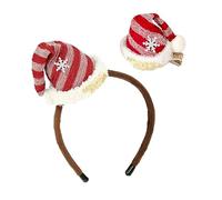 MEAKTSMI 2 pièces/ensemble bandeau de Noël en peluche flocon de neige épingles à cheveux Barrettes pour filles fête cosplay costume 2023 accessoires de cheveux