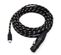 MEAKTSMI Câble convertisseur de câble de microphone dynamique professionnel USB C mâle vers femelle 3 broches pour microphones dynamiques