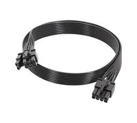 MEAKTSMI Câble d'alimentation PCIe 8 broches à 6 + 2 broches 100 cm mâle vers câble mâle pour prise en charge des cartes graphiques en série