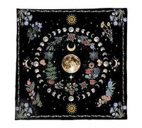 MEAKTSMI Carré Flanelle Tarot Tissu Jeu de Plateau Tapis Oracles Astrologiques Tapis de Table Tapis de Cartes Divination Nappe