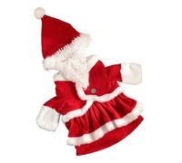 MEAKTSMI Costume de Père Noël pour animal de compagnie et ensemble Cosplay Tenue de fête avec Père Noël pour chien et chat Accessoires photo Combinaison