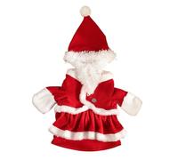 MEAKTSMI Costume de Père Noël pour animal de compagnie et ensemble Cosplay Tenue de fête avec Père Noël pour chien et chat Accessoires photo Combinaison