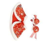 MEAKTSMI Ensemble de cape chinoise festive pour animaux de compagnie Lion Vêtements de danse Printemps Tenue pour animaux de compagnie pour la chaleur et le confort