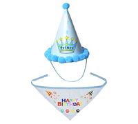 MEAKTSMI Ensemble de décoration de fête pour animaux de compagnie Chien Anniversaire Triangle Écharpe Chien Anniversaire Décoration Fournitures Chiens Livraisons