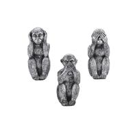MEAKTSMI Ensemble de statues de singe dorées décoratives Voir ne pas entendre ne pas parler mal pour étagères et décoration de la maison