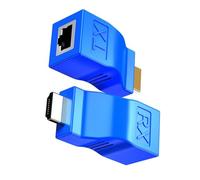MEAKTSMI Extension HDTV via adaptateur réseau RJ45 Récepteur d'émetteur HDTV pour l'extension de transmission de signal jusqu'à 30 m 1080p