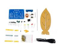MEAKTSMI Kit de soudure électromagnétique en forme de feuille pour projets éducatifs électroniques et menthe, avec lumière LED