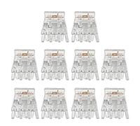 MEAKTSMI Lot de 10 pinces à cheveux en acrylique transparent pour femme et fille
