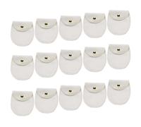 MEAKTSMI Lot de 15 sacs de rangement de bijoux robustes à la mode avec flocage Design ovale Accessoire portable pour un usage quotidien des femmes