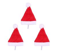 MEAKTSMI Lot de 3 bonnets de Noël pour chien - Costume de Père Noël - Pour fête - Vêtement de festival - Bonnet photo pour petit chien