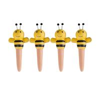MEAKTSMI Lot de 4 appareils d'irrigation automatique pour plantes d'abeilles en terre cuite - Pour l'intérieur et l'extérieur