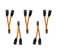 MEAKTSMI Lot de 5 câbles d'extension Servo Y à 30 cœurs, 5 cm, revêtus de silicone, pour hélicoptère électronique Servo Futabas