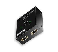MEAKTSMI Répartiteur HDTV 4K - Commutateur HDTV bidirectionnel 2 x 1/1 x 2 HDTV passthrough non nécessaire - Prise en charge de la puissance externe DTSHD