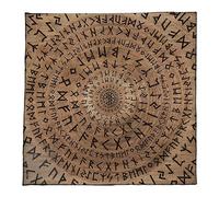 MEAKTSMI Tarot Cartes Nappe Carré Divination Tapisserie Motif Rune Astrologie Nappe Set de Table Sorcellerie Accessoires