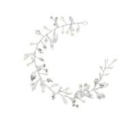 MEAKTSMI Vigne de cheveux de mariée faite à la main avec strass et perles. Bandeau délicat pour femmes et filles Bandeau élégant en cristal